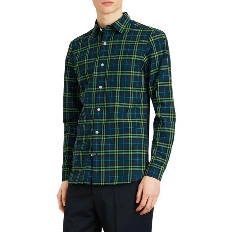 Burberry Shirt Men's Blue Green 80031031
