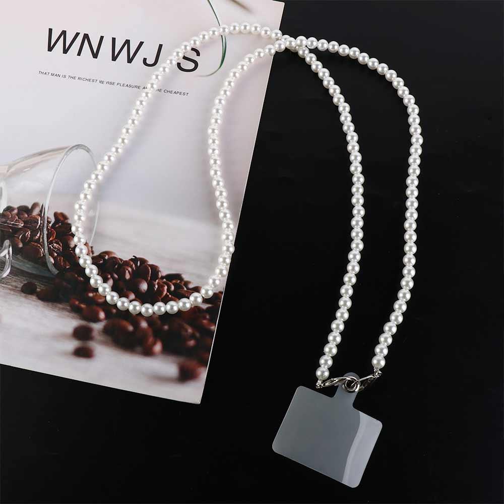 Anti Loss Pearl Crossbody Mobile Phone Chain Portable Pearl Strap Phone Chain Mobile Phone Pendant