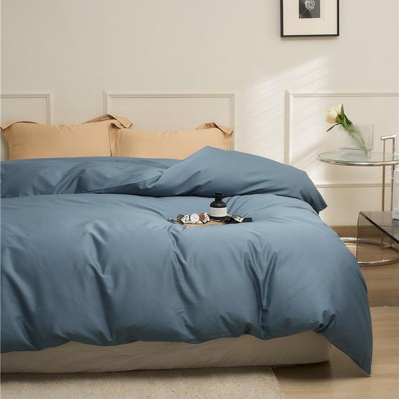 Nordic 100% Cotton Solid Color Duvet Cover or Sheet or Flat Bed Cover Simple Bedding Set Pillowcase Bedclothes Bedding