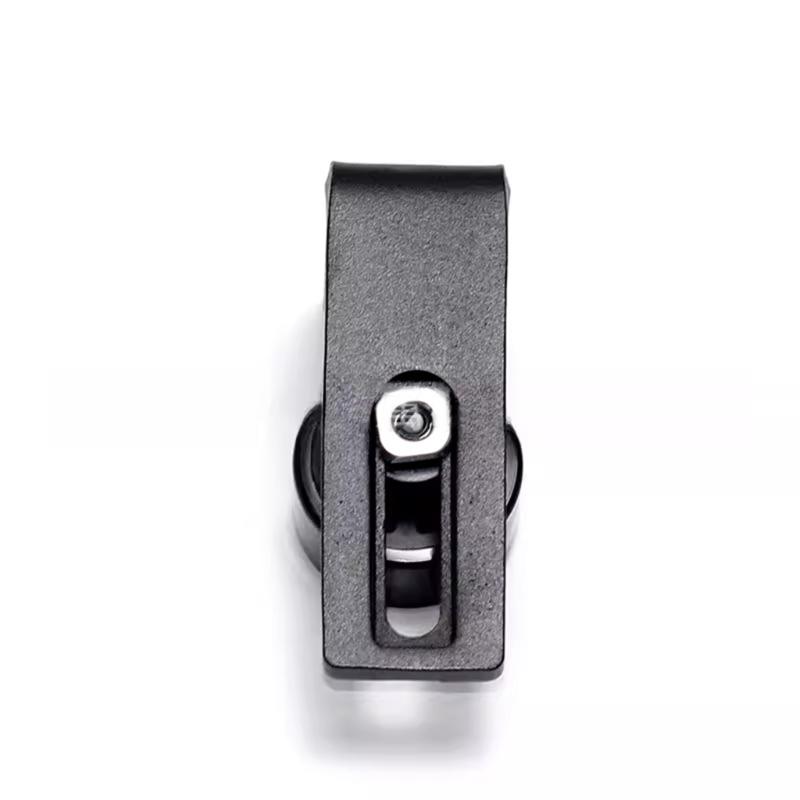 Barn Door Track Roller System Easy Installation Carbon Steel Base Door Guide AntiWobble Design Matte Black Finish