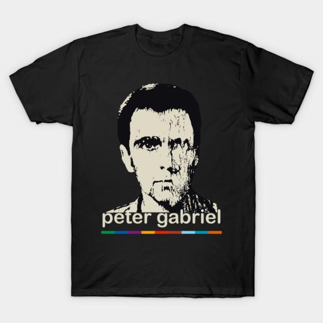 T-shirt Grafica in Cotone Vintage Classico Rock Peter Gabriel