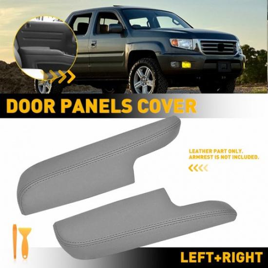 Door Panel Armrest Leather Cover for Honda Ridgeline 2006 07 08 09-2014 Gray EXV
