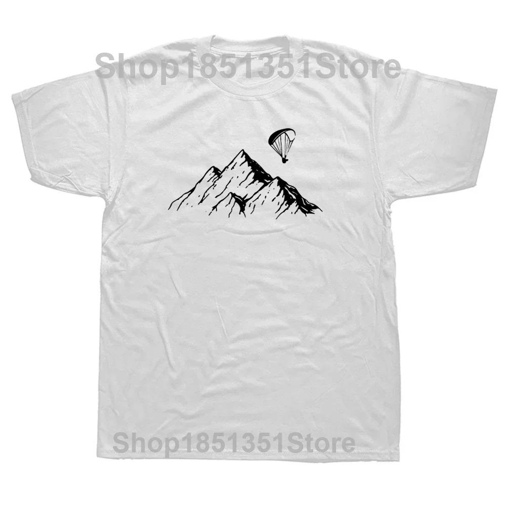 Funny Paraglider Mountains T Shirt Parachute Paragliding Lover Graphic  Streetwear Short Sleeve T-shirt Mens Clothing