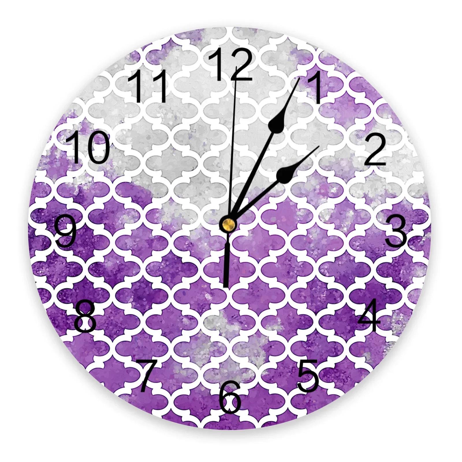 

Green Grey Geometric Moroccan Retro Large Wall Clock Dinning Restaurant Cafe Decor Round Wall Clocks Silent Home DecoratioW1E9N3 25cmx25cm
