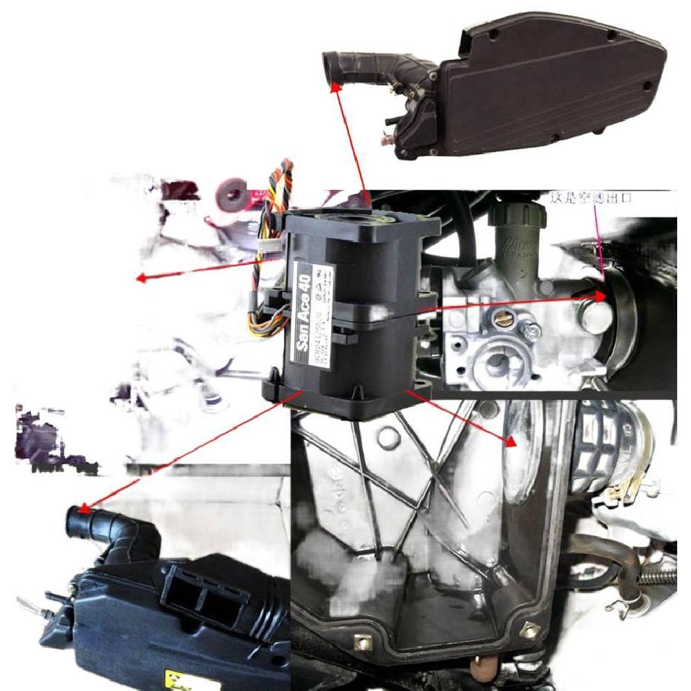 Universal Diy Electric Turbine Supercharger Boost Intake Fan Car Turbo  Ace40 14A Dc12V With Switch Potentiometer Covers