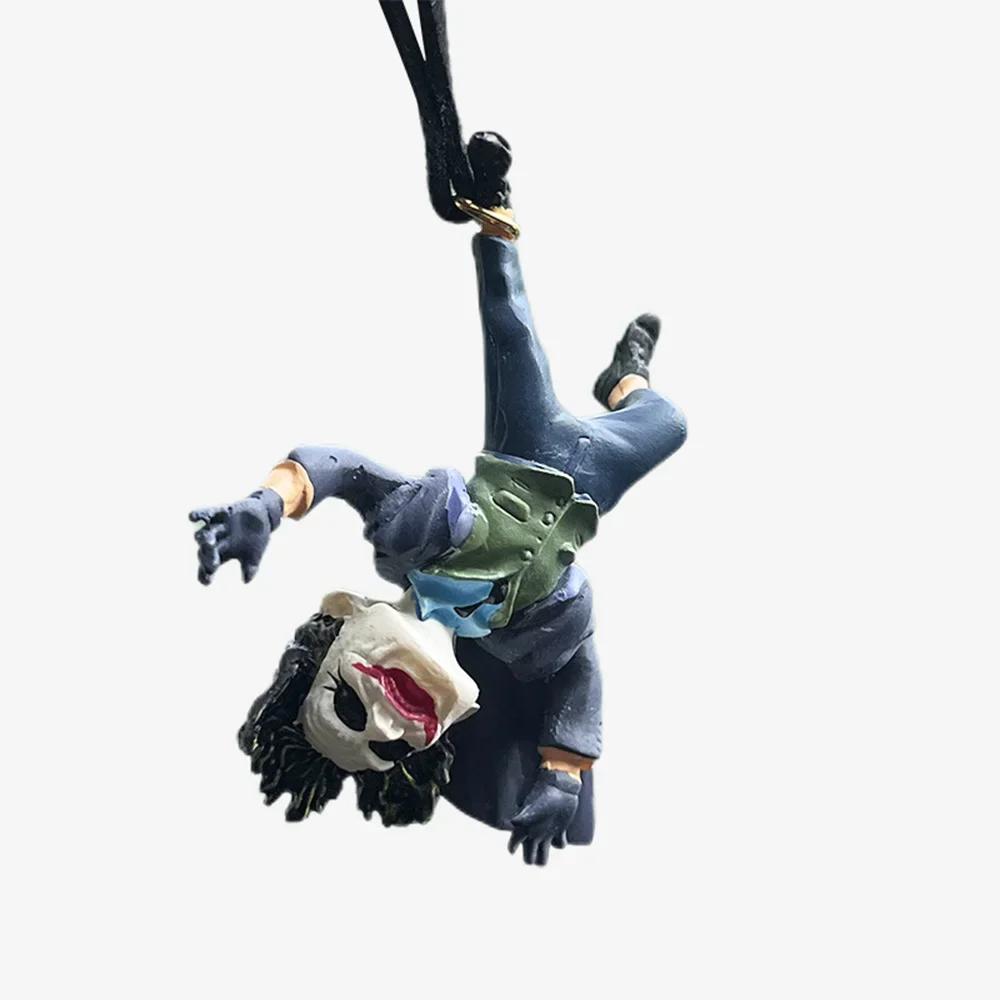 

Hot Joker Car Resin Pendant Creative Car Rearview Mirror Cowhide Lrope Cartoon Pendant Christmas Gift New Product