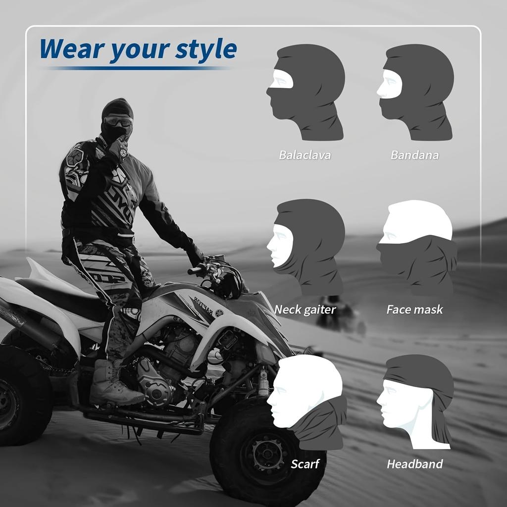 1 Stück Balakwa Skimaske für Herren und Damen Leichte Polyestermaske für Motorräder Snowboards und Outdoor-Sportarten