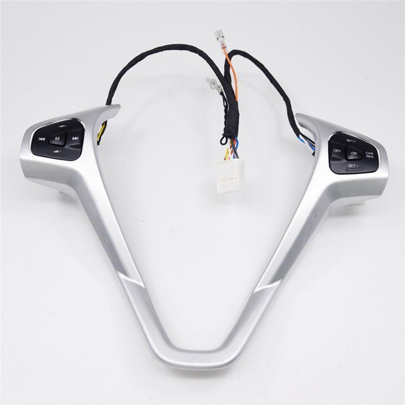Authentic For Ford Fiesta MK7 MK8 Escort Ecosport Car Red LED Cruise Switch Button With Steering Wheel Trim Frame And Wiring Car