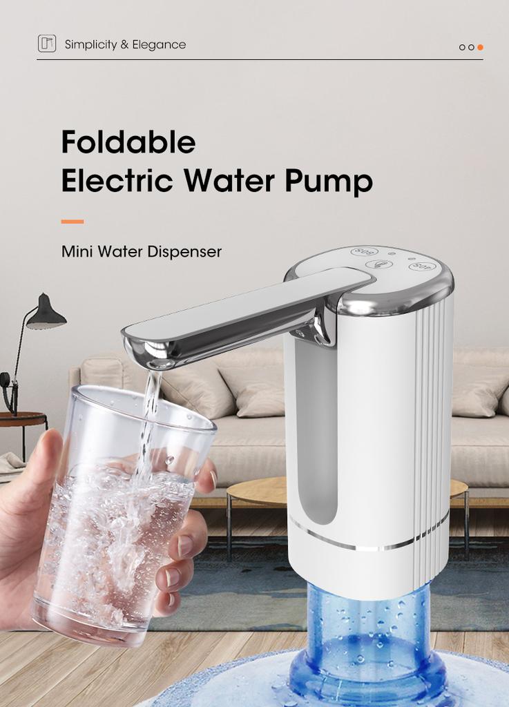 Portable Electric Foldable Water Dispenser USB Rechargeable Smart Water Pumping Device For Water Bottle