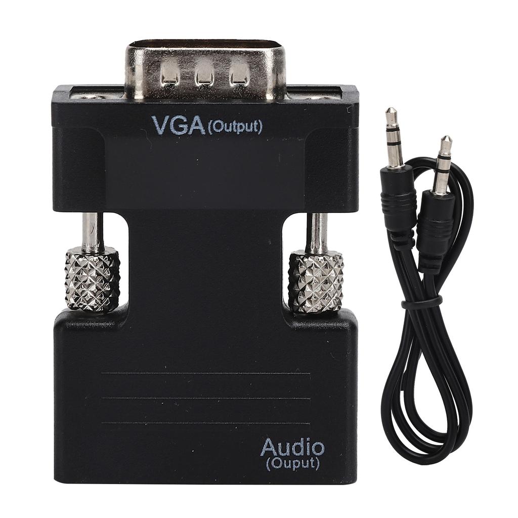 High Definition Multimedia Interface to VGA Converter Female to Male HD o Cable AdapterBlack