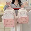 Zaini Ita Gatto Carino Y2K Grande Capacità Zaini Casual Ragazza Trasparente Display DIY Zaini Cartone Animato Tendenza Borse da Viaggio Scolastiche