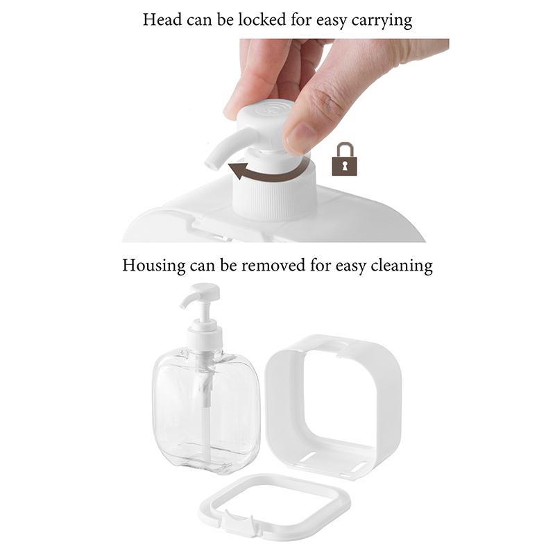 Refillable Soap Pump Dispenser Empty Bottle Dispenser With Press Pump For Soap Shampoo Shower Lotion  Hand Shampoo Bottles Soap