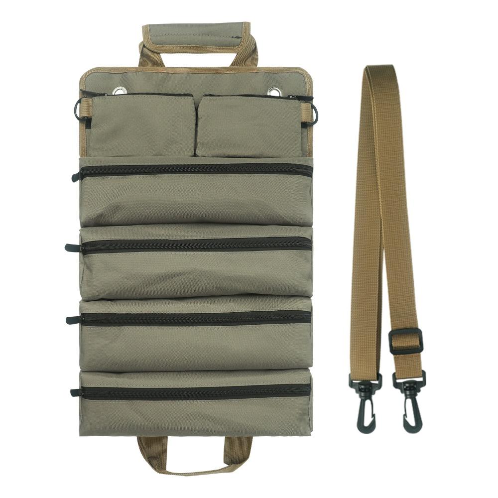 Canvas thickened electrician bag, durable, woodworking electrician maintenance, storage bag, roll, car, hardware tool bag