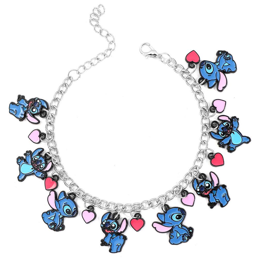 Anime Cartoon Dora & Stitch Zinc Alloy Bracelet w/ Pendant