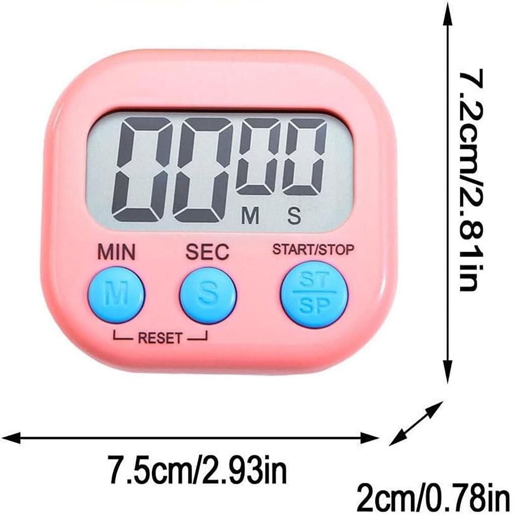 RuiMi Multifunctional Electronic Timer, Digital Kitchen Timer with Magnet, 99 Minutes 59 Seconds, Large LCD Digital Timer, Loud Sound, Large Screen,
