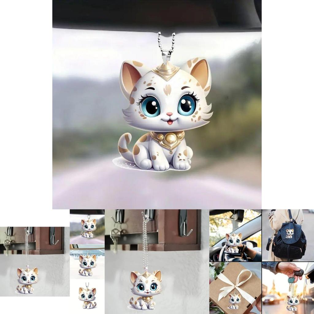 Charming Acrylic Animal Hanging Ornament For Car Interior Decoration In Vibrant Style