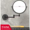 Huejia Foldable Wall-Mounted Bathroom Makeup Mirror
