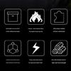 Foldable Camping Cooker  Burners Wind Resistant Flame 4 Leg Stability Compacts Portable Design for Outdoor Cooking