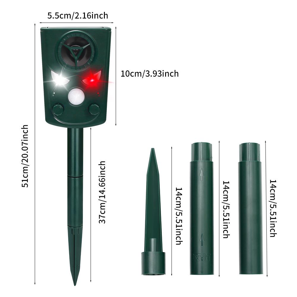 Solar Ultrasonic Animal Repeller: Infrared Cat & Dog Deterrent