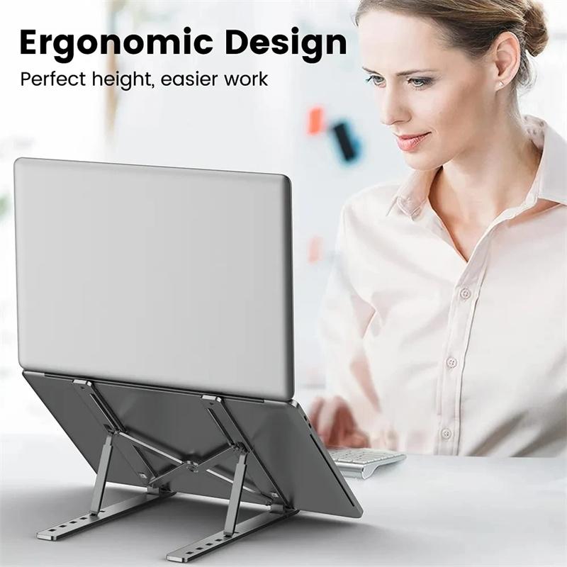 Portable Laptop Stand Foldable Support Base Plastic Notebook Stand for Computer Laptop Holder Cooling Pad Riser