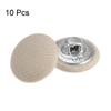 10pcs Fabric Cloth Covered Button 10/15/18mm Metal Shank Round Sewing Buttons for Suits Dress Shirt Coat Clothing Decor