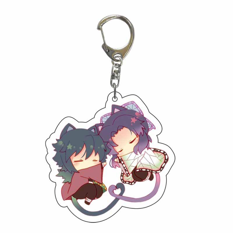 Anime Demon Slayer Acrylic Keychain Transparent Anime Pendant Accessories Merchandise Present designed for Fans Collection Cosplay