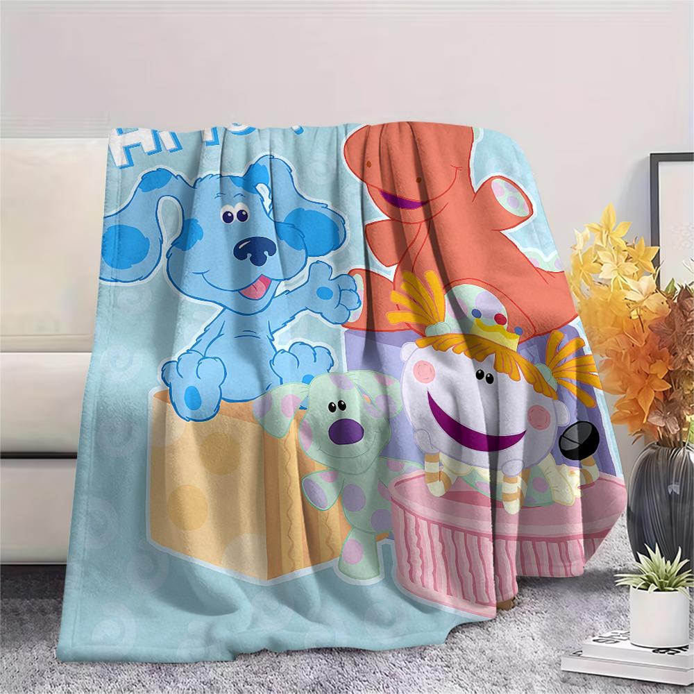 1 Manta de Franela con Estampado de Blue's Clues, Alta Calidad para Todas las Estaciones, Decoración del Hogar, Calidez y Comodidad, Perfecta para Regalos de Navidad