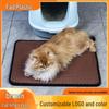 Brown EVA Double Layer Washable Cat Litter Mat - Anti-Tracking, Anti-Splash, Anti-Carry-Out