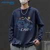 Jeanswest Men's Loose Fit Pure Cotton Long Sleeve T-Shirt