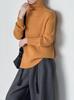 Juzhi Women's High Neck Loose Knit Pullover Sweater for Autumn/Winter - Long Sleeve, High-End Feel