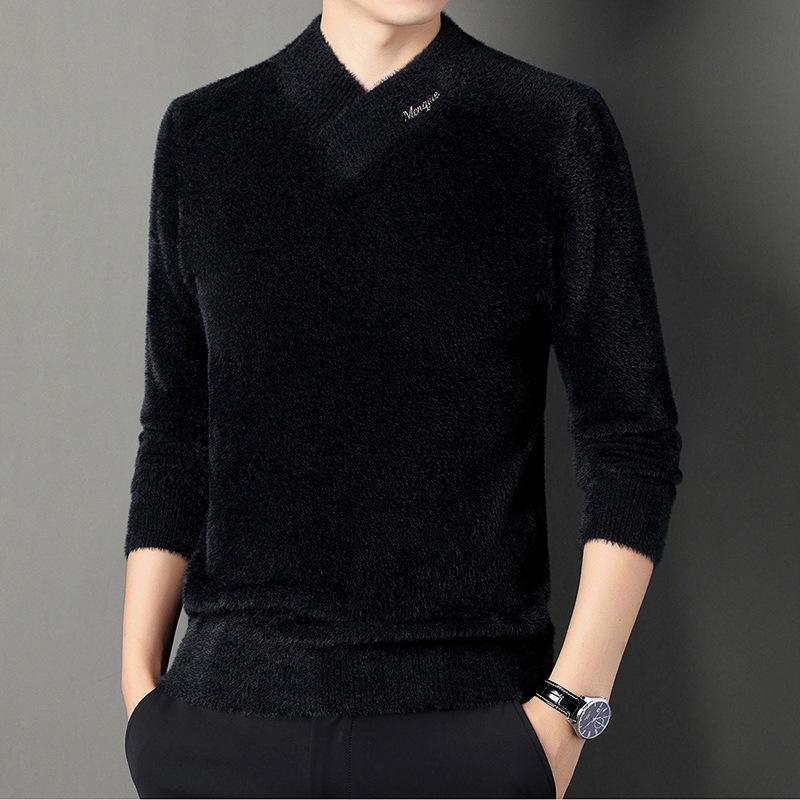 Длинные рукава плюс бархат мужской трикотажный молодежный повседневный теплый толстый — фото 5