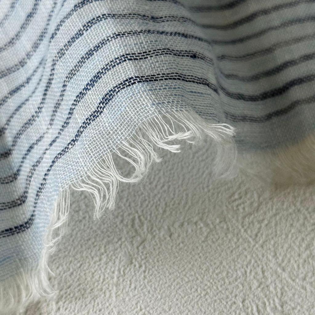 Used Beautiful condition, Brooks Brothers 100% linen, hemp, stole, made in Italy, striped