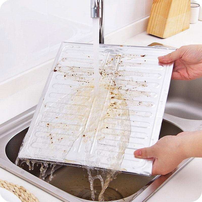 Yeni Çıkarılabilir Pişirme Kızartma Yağı Gaz Sobası Yağ Geçirmez Sıçrama Koruma Kurulu Mutfak Eşyaları