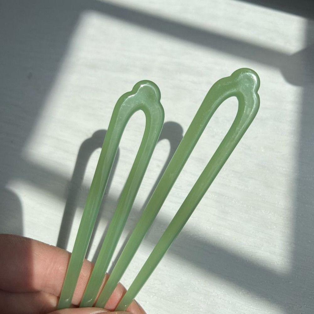 Acetic Acid U Shape Hairpin Chinese Style Hair Chopstick Chinese Style Hair Stick Hanfu Headwear Hair Fork Hairstyle Design Tool