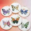 Embroidery Diy Material Pack Kit Bright Butterfly Handmade Embroidery Material Pack