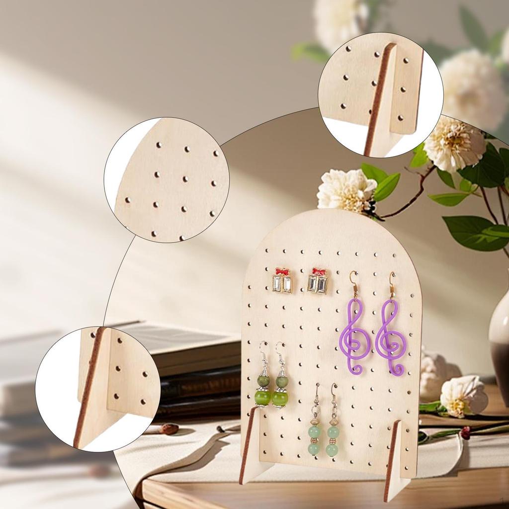 Earring Holder Tree Hanger,Wood,Earrings Display Stand,Jewelry Storage Rack for