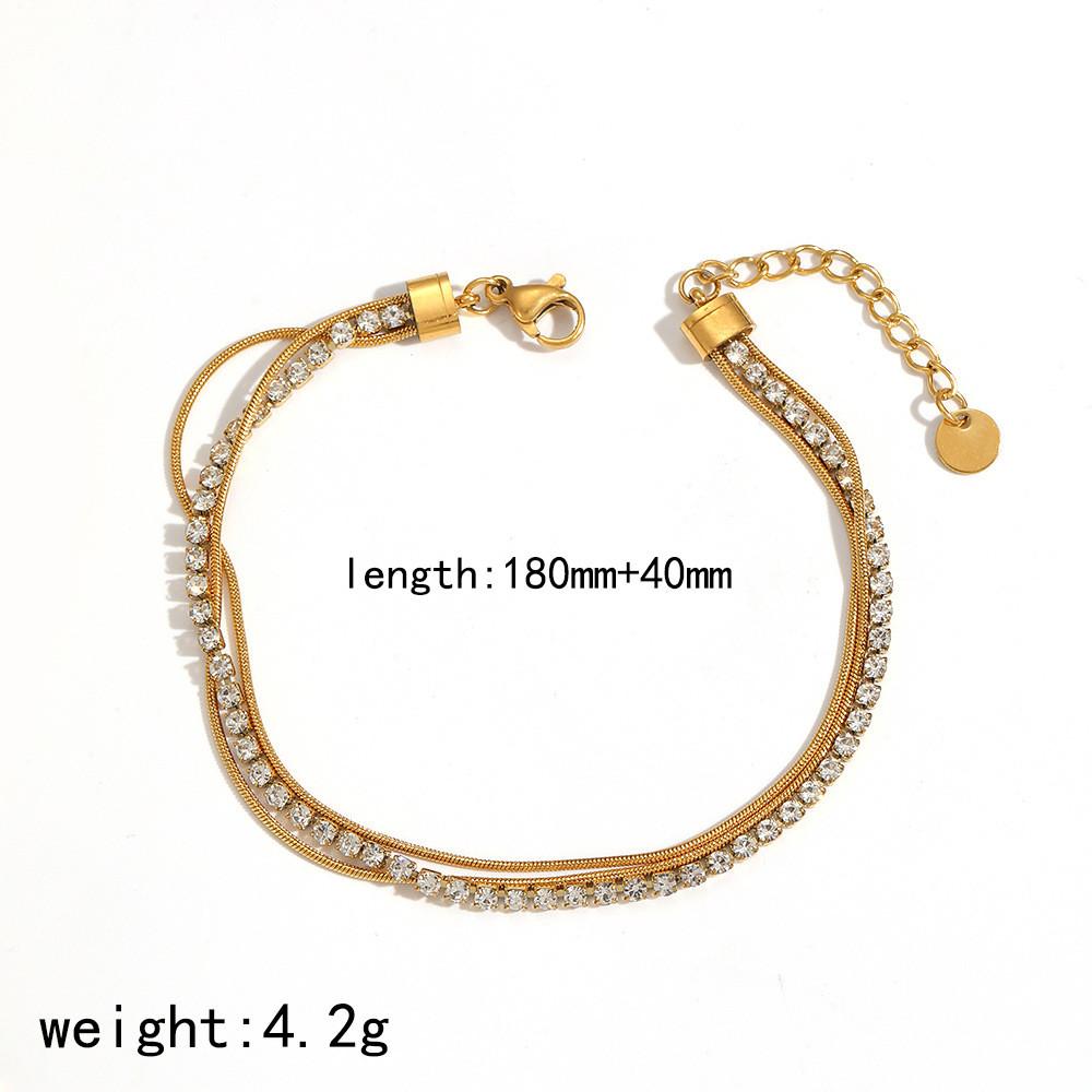 Fashionable Inspired Stainless Steel Multilayer Geometric Hand Chain For Women