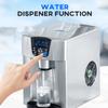 3L Ice Maker Machine and Water Dispenser, 12kg in 24H, 2 Sizes 9 Ice Cubes Ready in 6-10 Mins Ice Machine, Silver