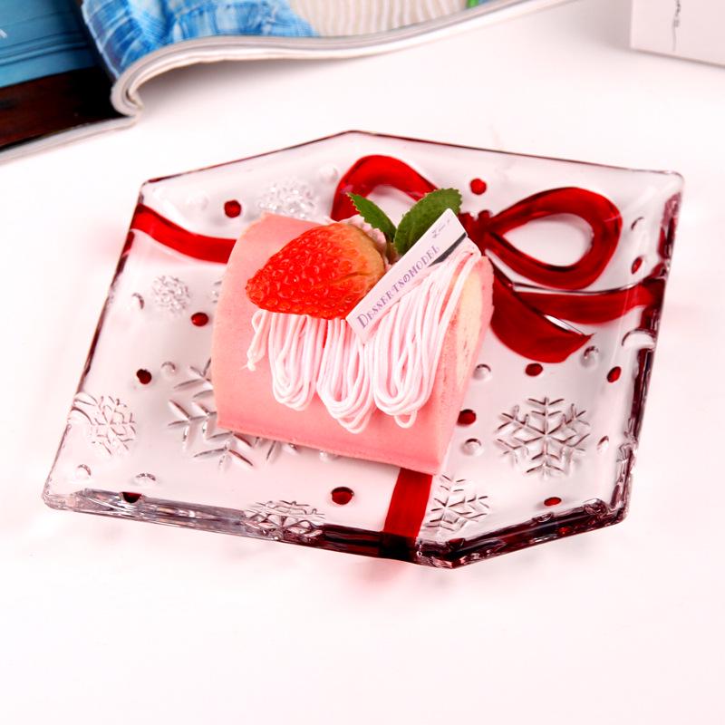 Customized Red Glass Bowl for Fruits and Treats: Perfect for Cake, Candy, and Centerpieces in Your Living Room.