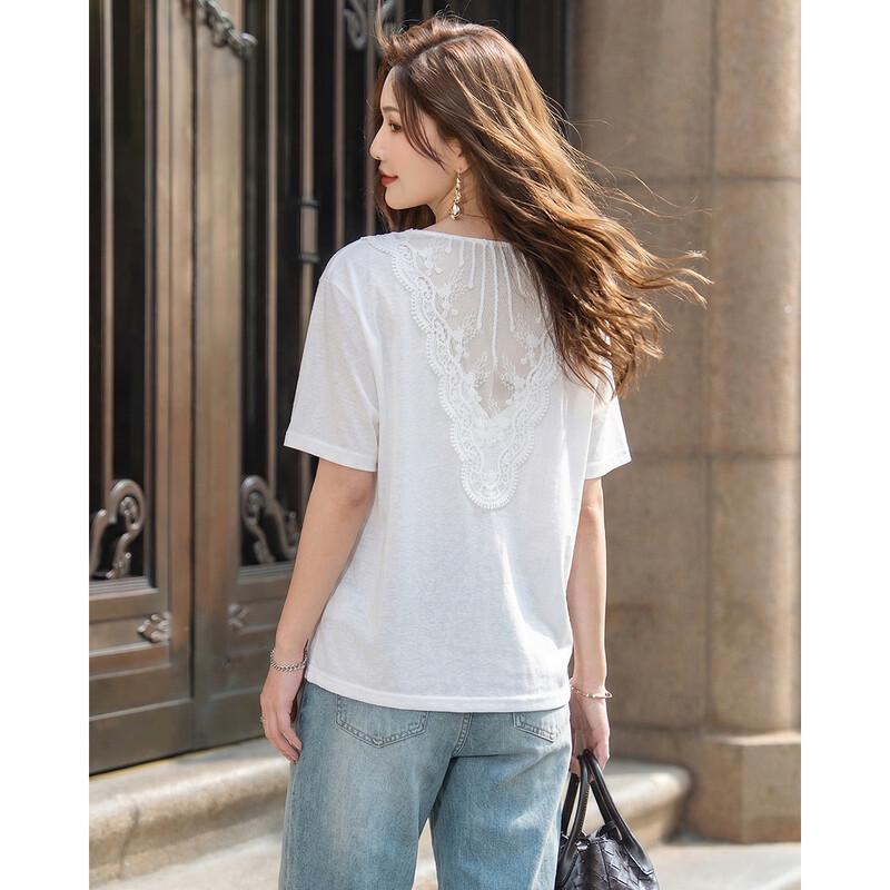 TERRE BLEUE Women's Casual Short Sleeve T-Shirt
