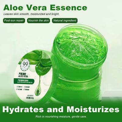 300G Aloe Vera Gel Hydrating Moisturizing After Sun Care Natural Extracts Nourishing Moisture Aloe Vera Gel for Soft Silky Skin