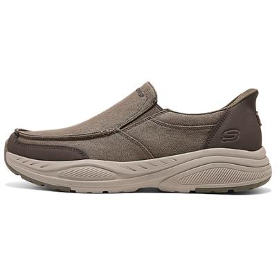 Scarpe da Ginnastica Casual Basse Slip-On Versatili Comode Resistenti Uomo Marrone 205803-BRN