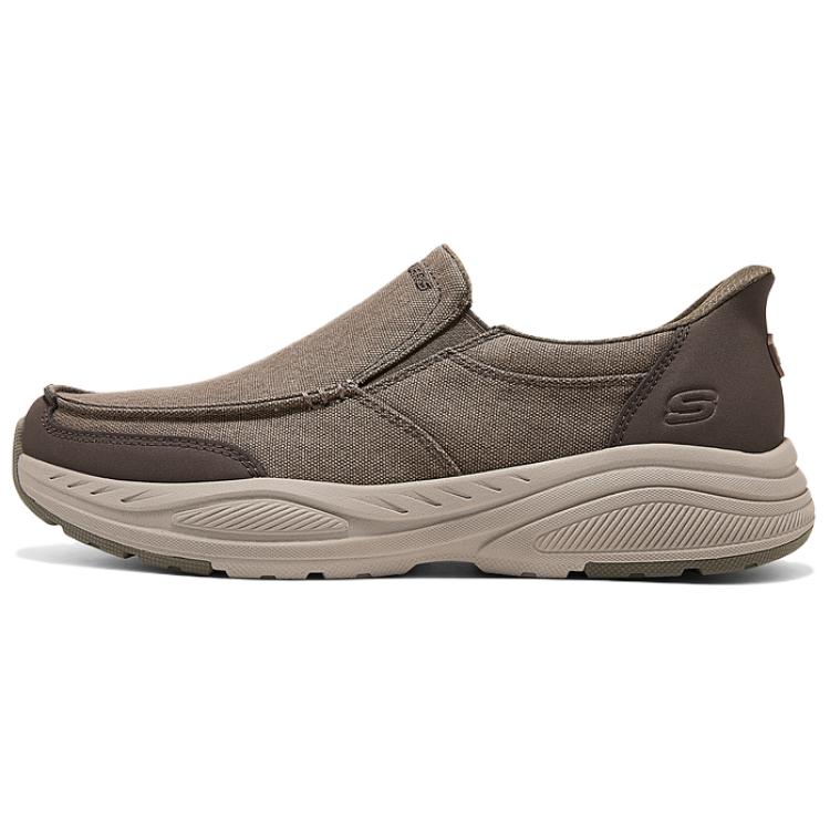 Skechers Slip-Ins Versatile Comfortable Durable Low-Top Casual Shoes Men sneaker Brown 205803-BRN 40