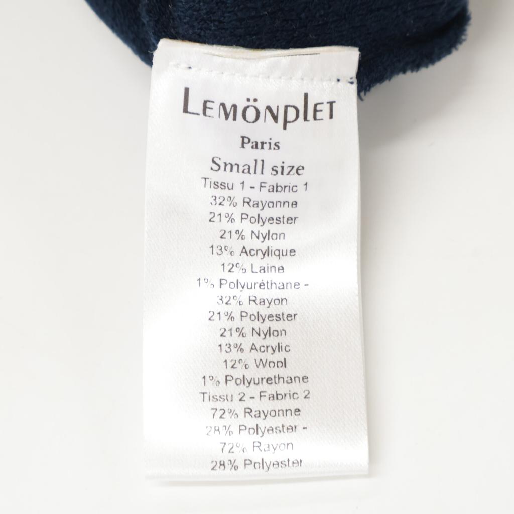 LEMONPLET Navy Knit Uerable Dress Dressing Velvet One-Piece dress S Navy / WhiteUsed