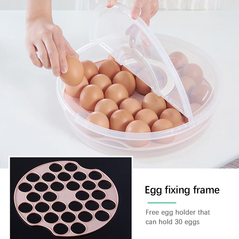 Kitchen Storage Box Refrigerator Organizer Transparent Food Containers Tray For Fruits Vegetables Meat Cake Pizza