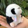 Cute Cartoon Panda Plush Toy Pendant Keychain Kawaii Stuffed Animals Keychain Novelty Backpack Decoration Accessories Gifts