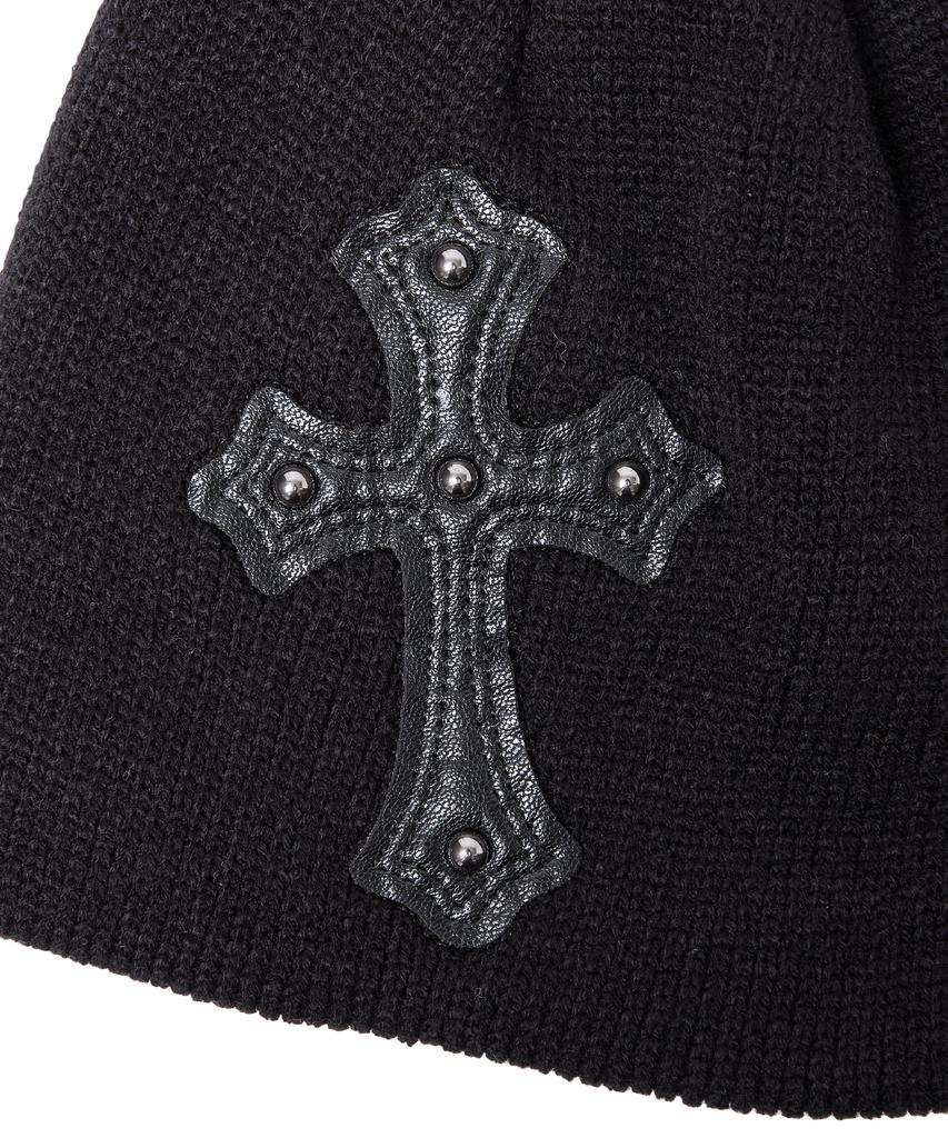 MIDNIGHT MOVE Cross Beanie (Black)