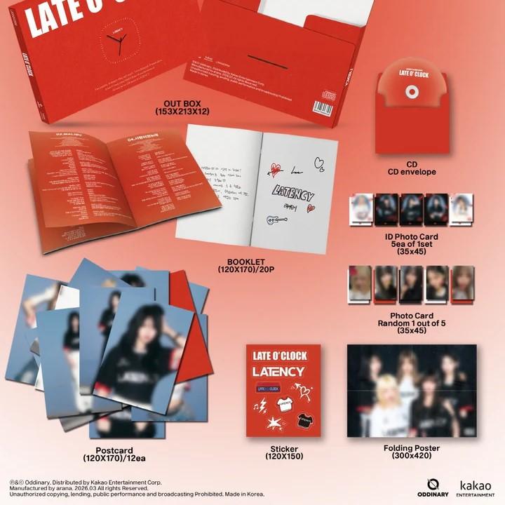 LATENCY - [LATE O' CLOCK] 1st Mini Album POSTCARD Version