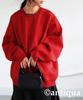 antiqua Sponge Knit Long Solid Plus to Size Red Women's Sweater, Sleeve, Color, ZA-00214, (equivalent L-XXL), 12,
