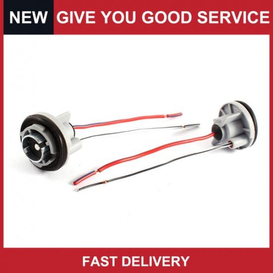 Universal Car 1156 1141 LED Brake Light Bulb Socket Connector Wire Pack of 2